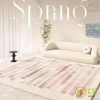全新 臥室毯床邊墊客廳地毯茶幾毯滿鋪加厚仿羊絨北歐現代風簡約可機洗地毯