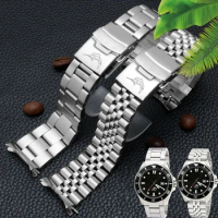 22mm Stainless steel For Casio Duro Mdv107-1A MDV106-1A watch strap replacement accessories 3 types of diving metal men's Straps