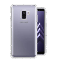 【YANG YI 揚邑】Samsung Galaxy A8 2018 5.6吋 氣囊式防撞耐磨不黏機清透空壓殼