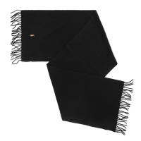 Polo Ralph Lauren RL 熱銷羊毛刺繡小馬雙面針織圍巾(義大利製)-黑色