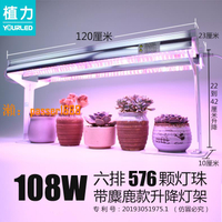 【可開發票】植力【六排植物燈】多肉補光燈上色LED全光譜仿太陽光植物生長燈