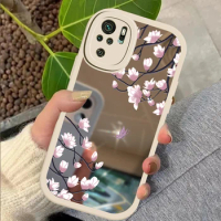 For Xiaomi Redmi Note 10 Pro Max Case Butterfly Soft Silicon Flower Phone Case For Redmi Note 7 8 9 Pro 9S 10S Lovely Back Cover