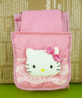 【震撼精品百貨】Hello Kitty 凱蒂貓 捲筒衛生紙套-粉格【共1款】 震撼日式精品百貨