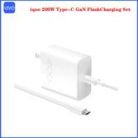 Official iqoo 200W Type-C GaN FlashCharging Set For iQOO10 11 pro 11S Original Fast Charging