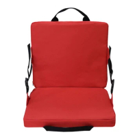 1 Piece Foldable Outdoor Cushion Chair With Backrest Soft Cushion Chair Portable ,Red
