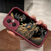 เคสลายมังกร, สำหรับ OPPO Reno 7z 5G, Reno 8z, A96 5G, F21 Pro 5G, OPPO Reno 7 Pro 5G, Reno 7, เคสป้อ