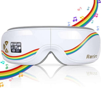 Rariro【日本代購】眼部保暖器 眼部按摩器 多頻振動 無線音樂USB充電-白