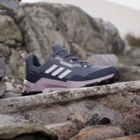 ADIDAS IG6580 TERREX AX4 GTX W 女戶外越野鞋 登山 踏青 防潑水 灰粉 iSport愛運動