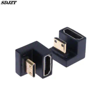 360 Degree Angled U-shaped L Converter Mini HD Male to HDMI-compatible 2.1V Female Extension 4K 8K 60Hz Adapter
