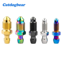 Catdogber Titanium Bolt Bleed Nipple M6/M8/M10x1.0/1.25mm Pitch for Motorcycle Calipers Oil Drain Deflation Screws