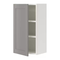 ENHET 壁櫃組合, 白色/灰色 框架, 40x32x75 公分
