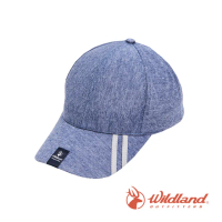 【Wildland 荒野】中性 抗UV雙色遮陽棒球帽-藍灰 W1067-51(帽子/遮陽/棒球帽/鴨舌帽/防曬/戶外)