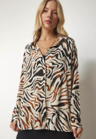 Happiness Istanbul Oversized Animal Printed Shirt