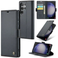 Leather Magnetic Flip Case For Samsung Galaxy S20 S21 FE Note20 S23 S24 Ultra S22 Plus Wallet Cover Stand Card Slot Holder Shell