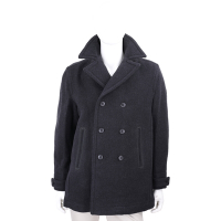BOSS Oltegra 雙排釦黑色西裝款羊毛外套(男款)