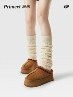 雪地靴襪套女秋冬腿套美式堆堆襪配鯊魚褲的襪子保暖小腿襪長襪冬