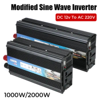Modified Sine Wave Inverter Car Voltage Converter Power Inverter with USB Charger 1000W 2000W DC 12v To AC 220V