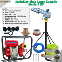 PAKET Sprinkler Big Gun Rain Simo Lumo Komplit Mesin 9 HP Siap Pakai