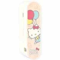 小禮堂 Hello Kitty 折疊充電式手持電風扇《粉白.拿汽球》隨身風扇.手握扇
