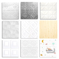 [16 Varian] 3D Foam Dinding Plafon Atap Wallpaper Anti Lembab Gabus Embossed 3 mm 4 mm By HiasRuang 