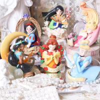 52Toys Disney Princess Art Gallery Series Action Figure Doll Toys Belle Jasmine Snow White Aurora Ariel Mulan Gifts for Kids