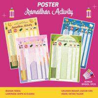 Kamila Creative - Poster Ramadhan Activity Anak / Ramadan Chart Tracker Ceklis Kegiatan Ibadah Bulan