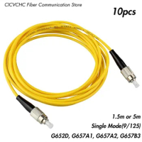 10pcs FC/UPC-FC/UPC Fiber Patchcord-SM(9/125) G657B3, G657A2, G657A1, G652D-1.5m or 5m-3.0mm Cable / Jumper
