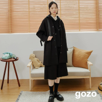 【gozo】gozo三次方彈性連袖長版外套(兩色)