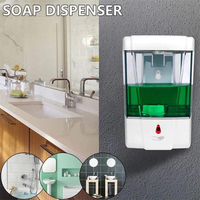 跨境700ml壁掛自動皂液器 全自動洗手液器 紅外感應給皂機洗手機 樂樂百貨