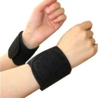 1Pair Self-heating Tourmaline Wrist Far Infrared Ray Magnetic Therapy Brace Support Belt Tourmaline Massager Wrist Products