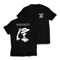 KAOS PRIA WANITA UNISEX LENGAN PENDEK - LUFFY D MONKEY ONE PIECE DB001
