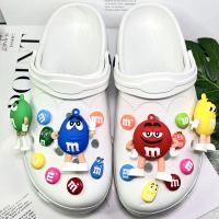 18pcs hạt sô cô la sticker dép crocs charm crocs jibbitz để trang trí dép chữ h crocs dép lê de