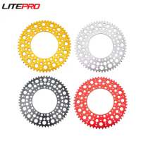 Litepro 54 56 58T Bubble Chainring Crankset Folding Bike Alloy Starry Sky Chainwheel BCD 130MM For Brompton Bicycle