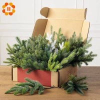 1Pack Christmas Fake Plants Pine Branches For Christmas Tree Wreath Decorations Xmas Tree Ornaments Kids Gift Supplies