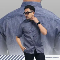 DGM Kemeja Pria Lengan Pendek Fischeri kemeja pendek polos 016 2179 FISCHERI SILK XL