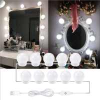 [10 BOHLAM ] LAMPU LED MEJA RIAS MAKEUP LED Vanity Bulbs Mirror Light Kit TUMBLR CERMIN KACA 3 WARNA