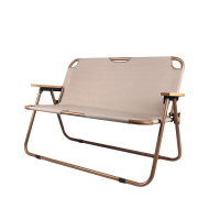 鋁合金雙人折疊椅戶外便攜折疊椅子休閑露營野炊雙人沙灘椅子