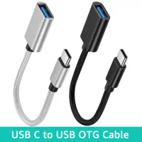 OTG Type C Cable Adapter USB To Type C Adapter Connector For Samsung S20 Xiaomi Huawei OTG Data Cable Converter For MacBook Pro