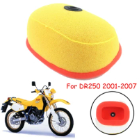 Motorcycle Replacement High Flow Air Intake Filter Sponge Air Filter Foam Cleaner For Suzuki DR250 DR 250 2001-2007