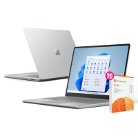 【Microsoft 微軟】365個人版★12.4吋i5輕薄觸控筆電-白金(Surface Laptop Go2/i5-1135G7/8G/256G/W11)