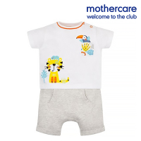 mothercare 專櫃童裝 早安老虎短袖兔裝/連身衣 (3個月)
