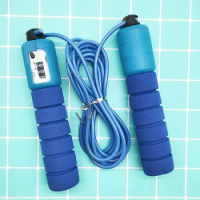 Electronic Counting Jump Rope, Adjustable Soft Skipping Rope with Foam Padded Handle, Outdoor Exercise Activity &amp; Fitness