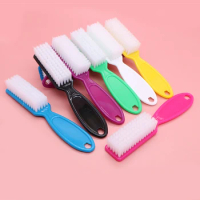 12Pcs Long Handle Plastic Nail Brush Cleaning Remove Dust Powder Cleaner For Acrylic UV Gel Nails Manicure Nail Care Clean Tools