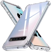 เคสโทรศัพท์, สำหรับ Samsung Galaxy S10 Plus SM-G975F/S10 5G G977N, วัสดุซิลิโคนนิ่ม, โปร่งใส, ดีไซน์