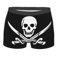 Novelty Jolly Roger Skull Boxers Shorts Panties Male Underpants Breathable Pirate Flag Briefs Underwear