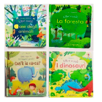 Random 2 Books Parent Child Kids Toddler Baby Italian Book Early Education Enlightenment Usborne Cute Cardboard Libros Age 2-6