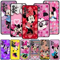 Phone Case For Samsung Galaxy A52 A12 A34 A54 A73 A53 A71 A51 A31 A33 A22 A21s A13 A32 A72 A23 Mickey And Minnie Mouse Kawayi