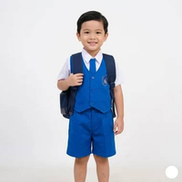 Baju Seragam PAUD TK PGRI | Baju Seragam PGRI Kemeja Putih Rompi Biru dan Celana Biru + Dasi M