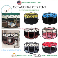 Pet Octagon Fence Portable Folding Cat Tent Pet Fence Rumah Kucing Cat Playpen Sangkar Cat House Khe
