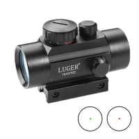 1x40RD Red Green Dot Scope Sight Hunting Optics Holographic Tactical Sight 11/20mm Mount Rifle Sights Airgun Scope Collimator